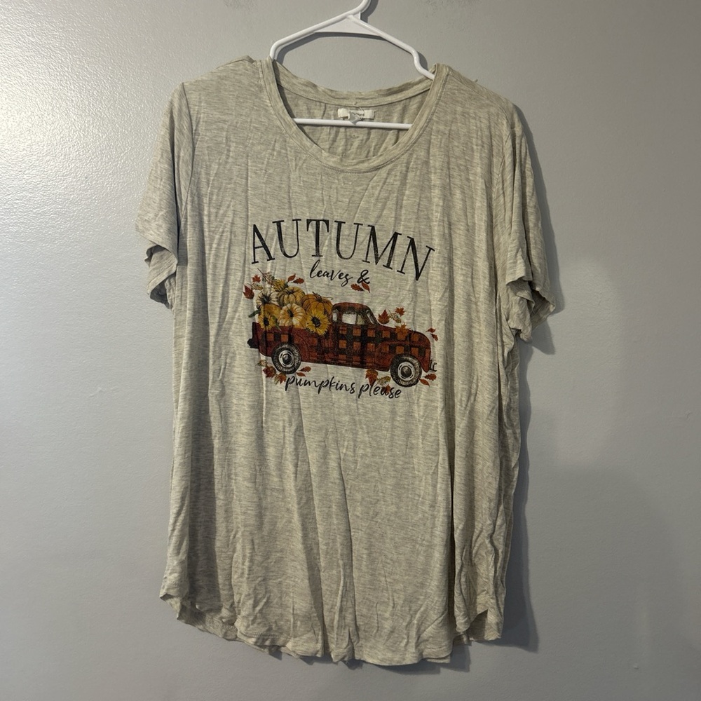 Maurices Cream Autumn Graphic Tee